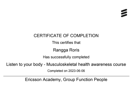 Ericsson Certificate